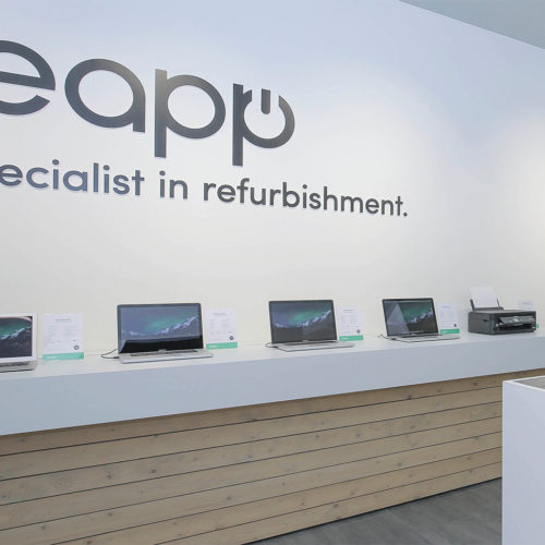 Leapp, niederländischer Spezialist für das Refurbishment von Apple-Geräten, nutzt eine zentrale Videoüberwachung aus der Cloud mit Mehrwert-Funktionen. (Foto: Leapp)