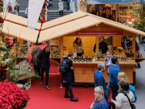 Neu dabei ist der mit Ständen im Stil von Weihnachtsmarktbuden gestaltete Marktplatz „Christmas Delights“. (Foto: Messe Frankfurt Exhibition GmbH)