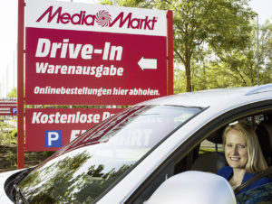 Der Media Markt in Ingolstadt hat eine Drive-in-Warenabholung, wo auch online bestellte Ware abgeholt werden kann. (Foto: Media Markt Saturn)