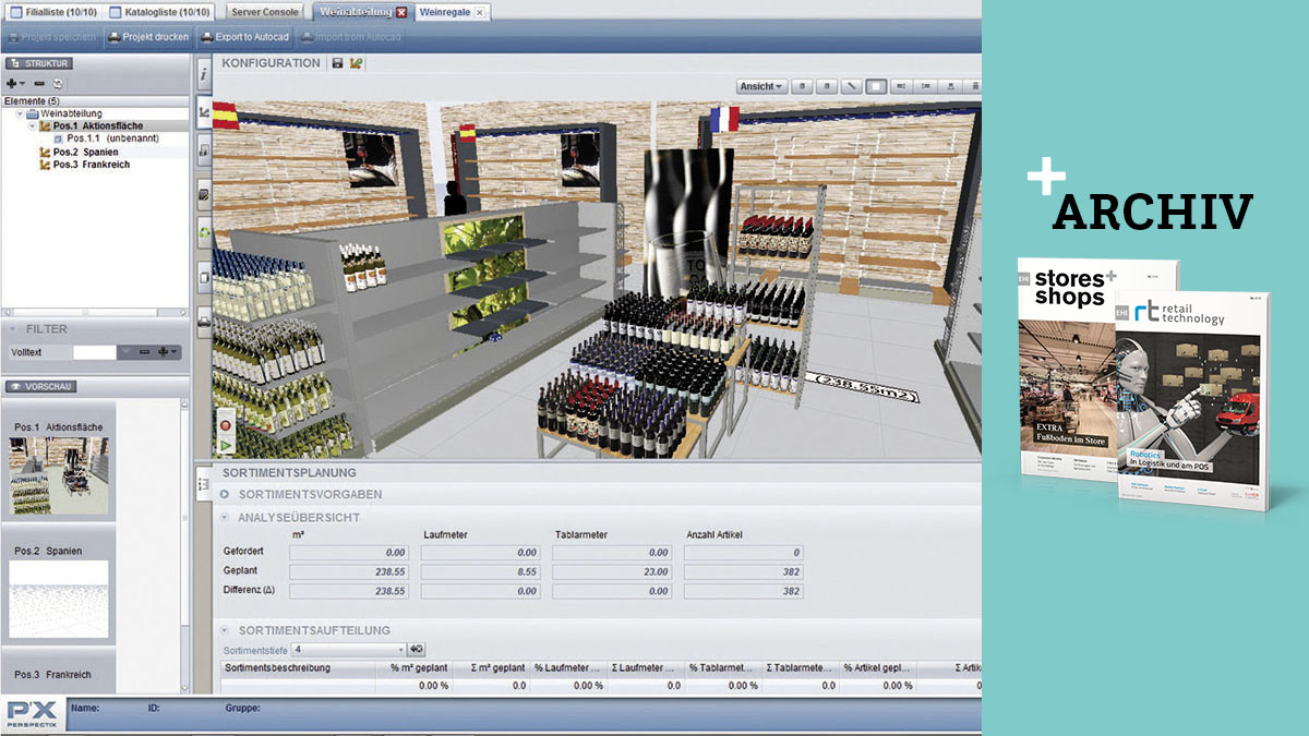 Ladenplanung am Monitor