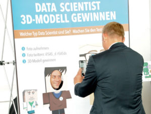 Das „Data Scientist 3D-Modell“ lud Teilnehmer dazu ein, herauszufinden, welcher Typ „Data Scientist“ sie sind.