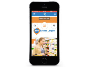 Proximity Marketing bei E. Leclerc Langon, unter anderem mit Push-Nachrichten auf das Smartphone des Kunden. (Foto: Zumtobel)