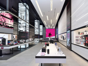 Großzügige, urbane Gestaltung des T-Mobile-Stores in Chicago (Foto: Razorfish)